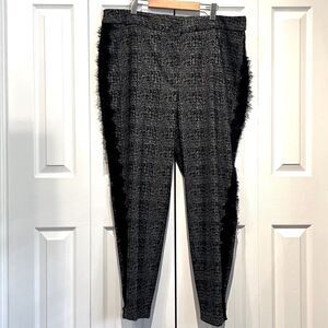 Frankย Lyman Black, Grey ,Silverโ Straight Leg Pants Sizeโ22โNWT